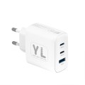 YL GaN 65W PD PPS QC4.0 �÷��� 3��Ʈ ��Ƽ USB-A CŸ�� �ʰ��� ������ �����